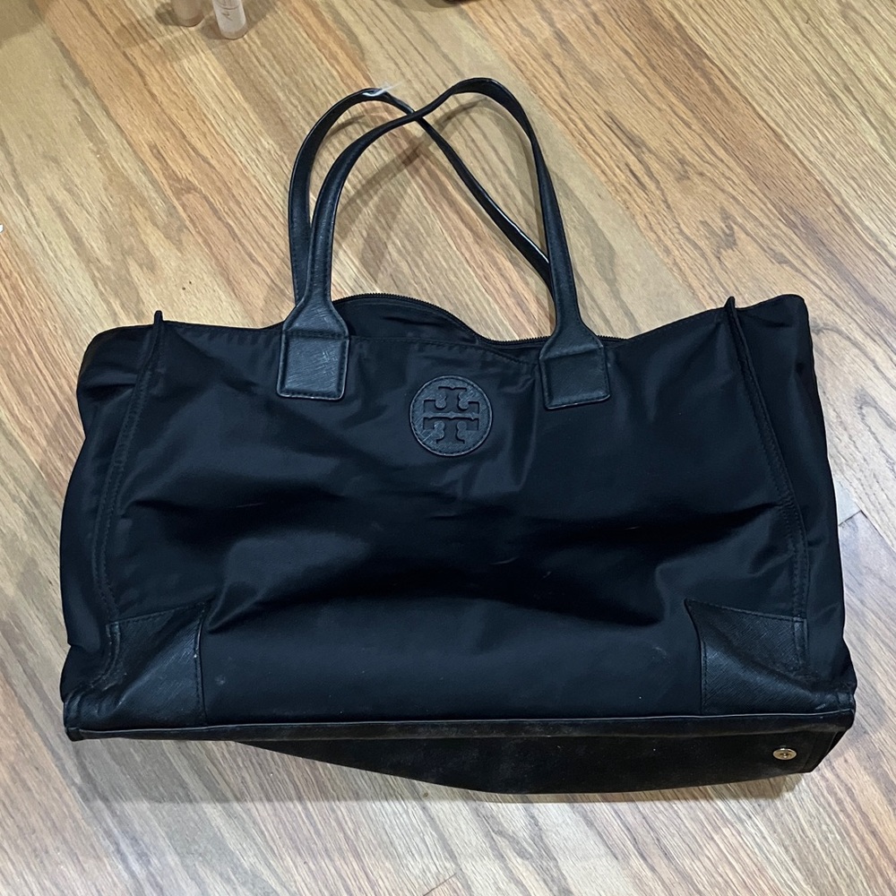 Tory Burch black Ella packable tote